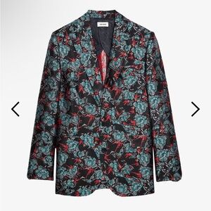Zadig & Voltaire Floral Blazer - Black, Red, Green